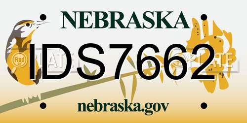 IDS7662 Nebraska License Plate