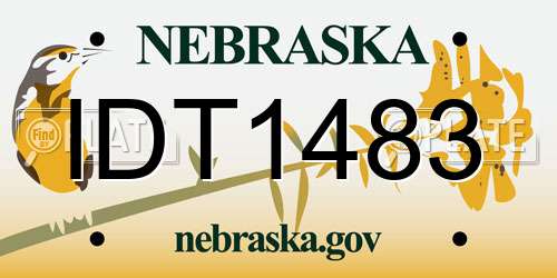 IDT1483 Nebraska License Plate