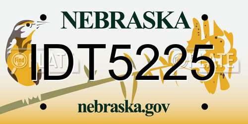 IDT5225 Nebraska License Plate