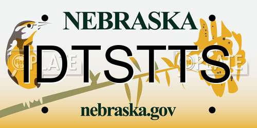 IDTSTTS Nebraska License Plate