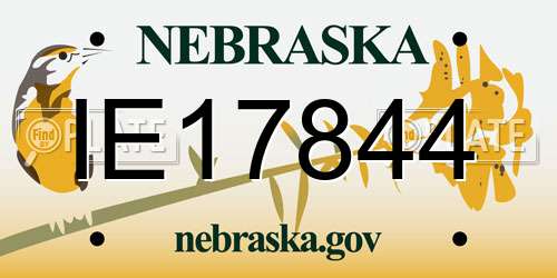 IE17844 Nebraska License Plate