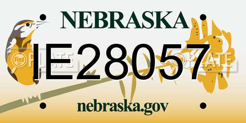 IE28057 Nebraska License Plate