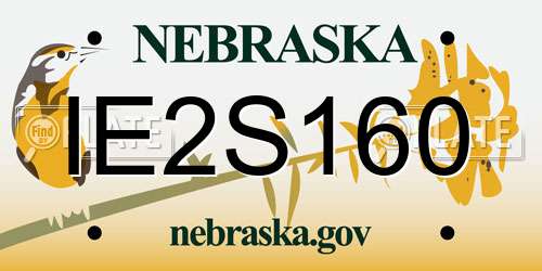 IE2S160 Nebraska License Plate