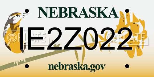 IE2Z022 Nebraska License Plate
