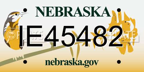 IE45482 Nebraska License Plate