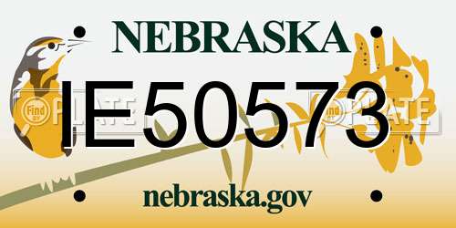IE50573 Nebraska License Plate