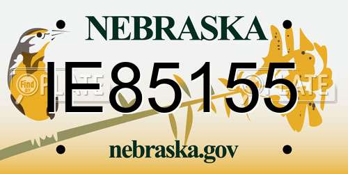 IE85155 Nebraska License Plate