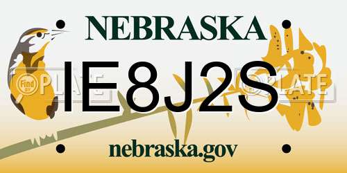 IE8J2S Nebraska License Plate