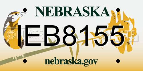 IEB8155 Nebraska License Plate