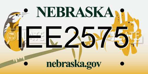 IEE2575 Nebraska License Plate