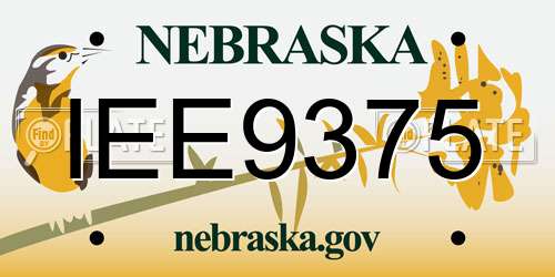 IEE9375 Nebraska License Plate