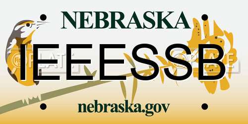 IEEESSB Nebraska License Plate