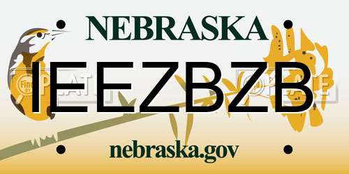IEEZBZB Nebraska License Plate