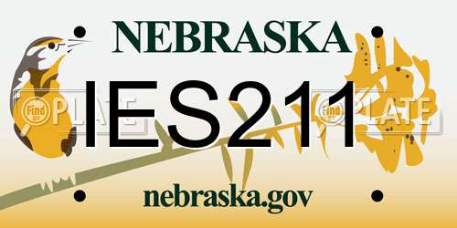 IES211 Nebraska License Plate