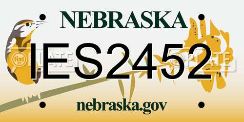 IES2452 Nebraska License Plate