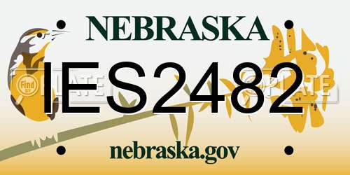 IES2482 Nebraska License Plate
