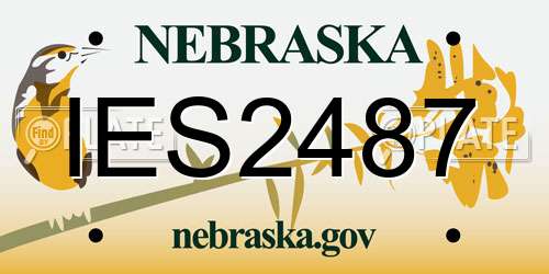 IES2487 Nebraska License Plate