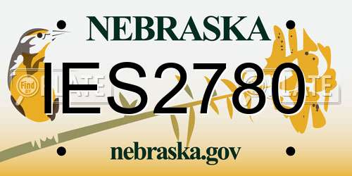IES2780 Nebraska License Plate