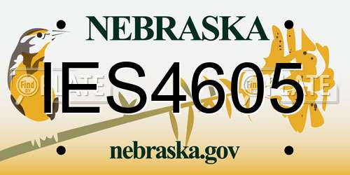 IES4605 Nebraska License Plate