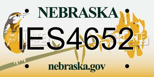 IES4652 Nebraska License Plate