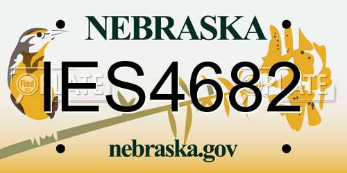 IES4682 Nebraska License Plate