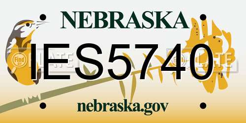 IES5740 Nebraska License Plate