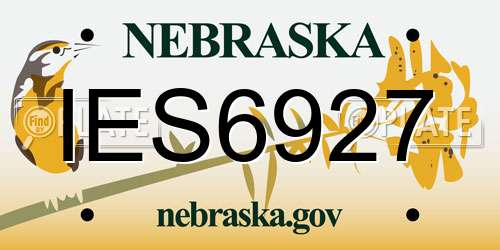 IES6927 Nebraska License Plate