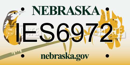 IES6972 Nebraska License Plate