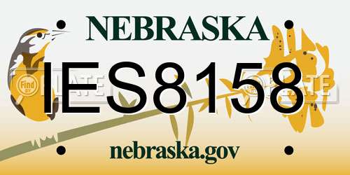 IES8158 Nebraska License Plate