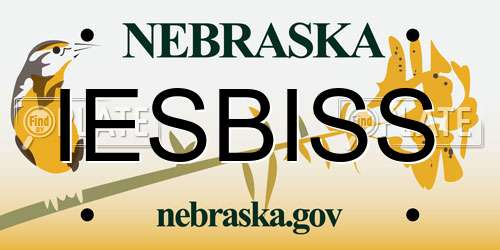 IESBISS Nebraska License Plate