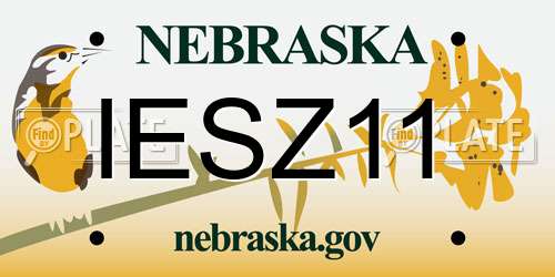 IESZ11 Nebraska License Plate