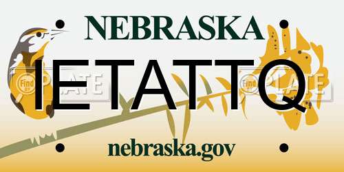 IETATTQ Nebraska License Plate