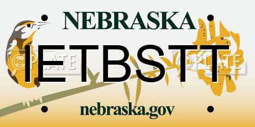 IETBSTT Nebraska License Plate