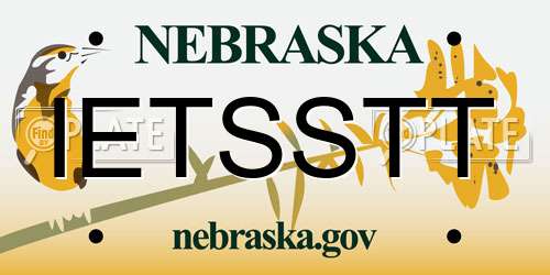 IETSSTT Nebraska License Plate