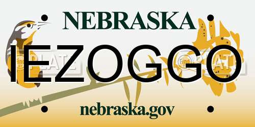 IEZOGGO Nebraska License Plate