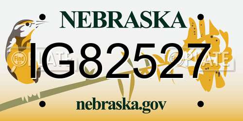 IG82527 Nebraska License Plate