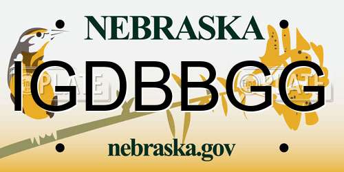 IGDBBGG Nebraska License Plate
