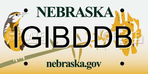 IGIBDDB Nebraska License Plate