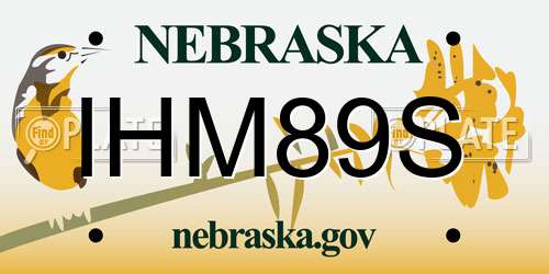 IHM89S Nebraska License Plate
