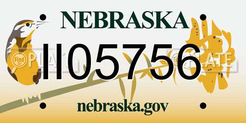 II05756 Nebraska License Plate