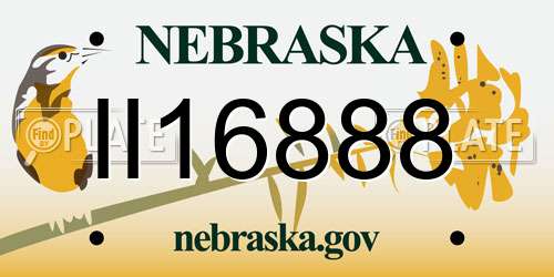 II16888 Nebraska License Plate