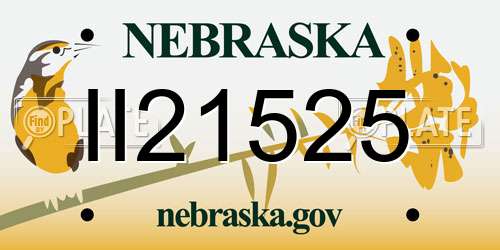II21525 Nebraska License Plate