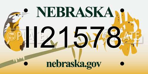 II21578 Nebraska License Plate