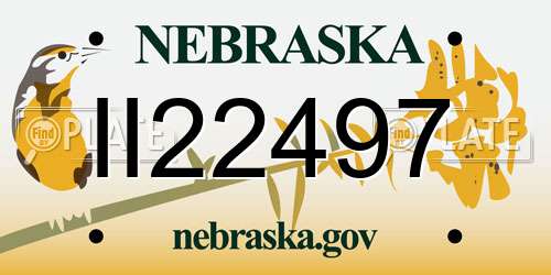 II22497 Nebraska License Plate