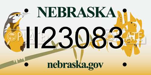 II23083 Nebraska License Plate