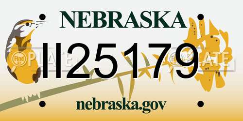 II25179 Nebraska License Plate