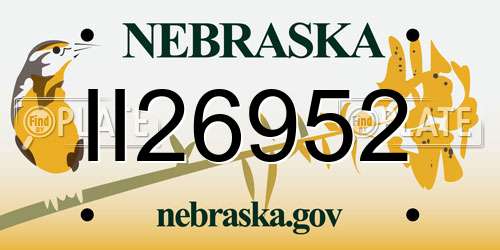 II26952 Nebraska License Plate