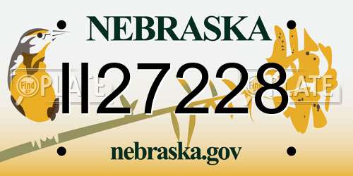II27228 Nebraska License Plate