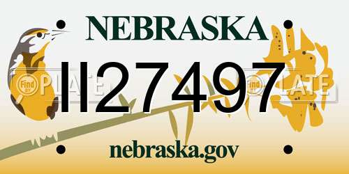 II27497 Nebraska License Plate