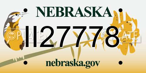 II27778 Nebraska License Plate